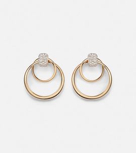 Pomellato Pomellato Pomellato Together 18kt rose gold hoop earrings with diamonds