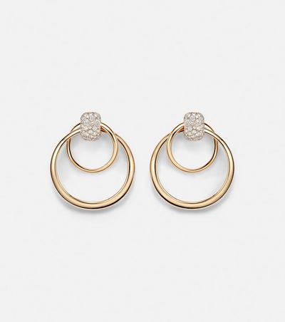 Pomellato Pomellato Pomellato Together 18kt rose gold hoop earrings with diamonds
