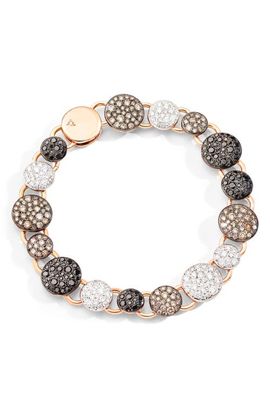 Pomellato Pomellato Sabbia 18K Gold Diamond Pavé Station Bracelet