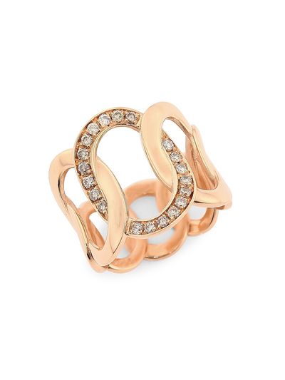 Pomellato Women's Brera 18K Rose Gold & Brown Diamond Ring