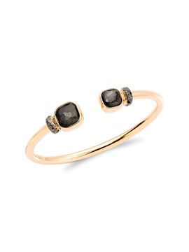 Pomellato Women's Nudo Two-Tone 18K Gold, Obsidian & 14 TCW Diamond Cuff