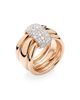 Pomellato Women's Pomellato Together Two-Tone 18K Gold & 1.00 TCW Diamond Triple-Band Ring - 5