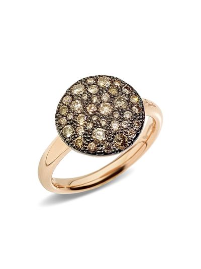 Pomellato Women's Sabbia Brown Diamond & 18K Rose Gold Ring