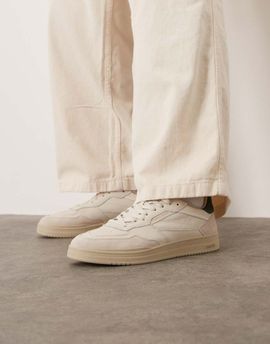 Pompeii UK Pompeii Elan leather lace-up sneakers in off-white