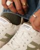 Pompeii UK Pompeii Elan Pippa leather lace-up sneakers in off-white and green-Multi - 4