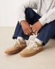 Pompeii UK Pompeii Elan Pippa suede lace up sneakers in beige and white-Multi - 1