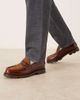 Pompeii UK Pompeii Modena leather loafers in brown & beige - 1