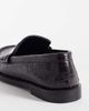 Pompeii UK Pompeii vega form loafers in dark brown croc embossed-Black - 3