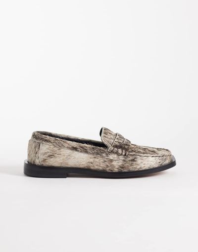 Pompeii UK Pompeii vega pony hair loafers in natural-Neutral