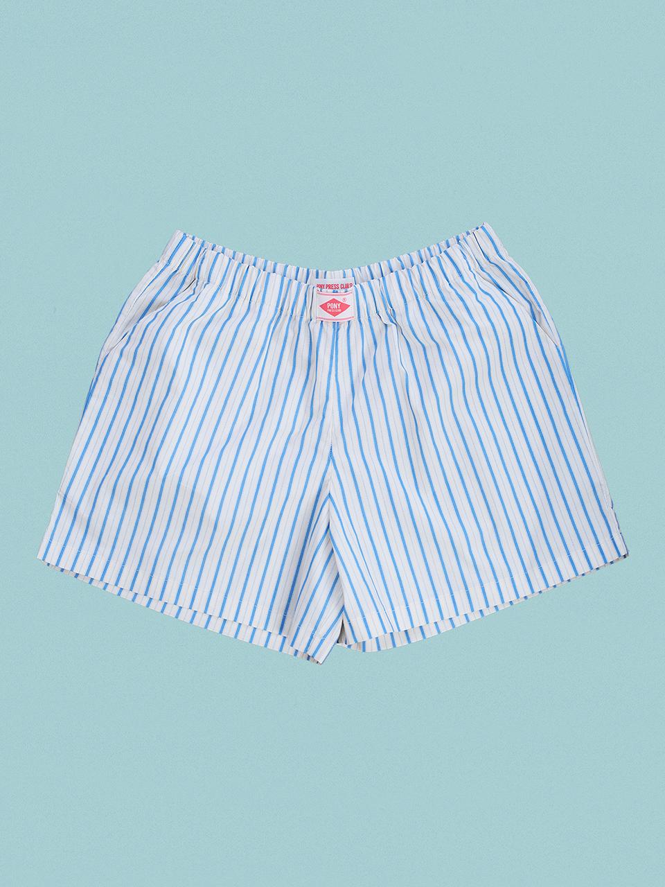 PONY PRESS CLUB Paper Stripe Sleep Shorts