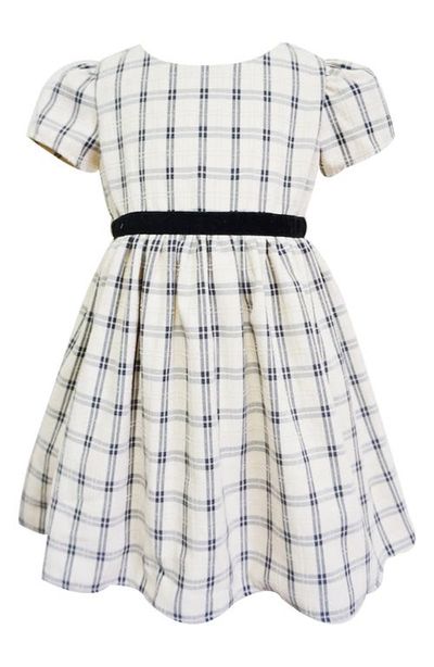 Popatu Popatu Cap Sleeve Check Dress