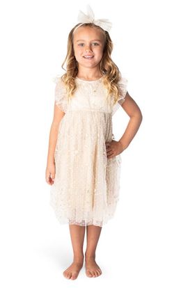 Popatu Popatu Floral Embroidered Ruffle Babydoll Dress