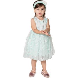 Popatu Popatu Kids' 3D Butterfly Appliqué Tulle Dress