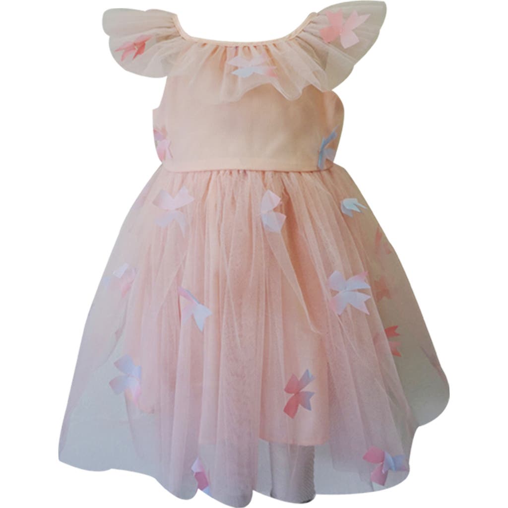 Popatu Popatu Kids' Flutter Collar 3D Bow Party Dress