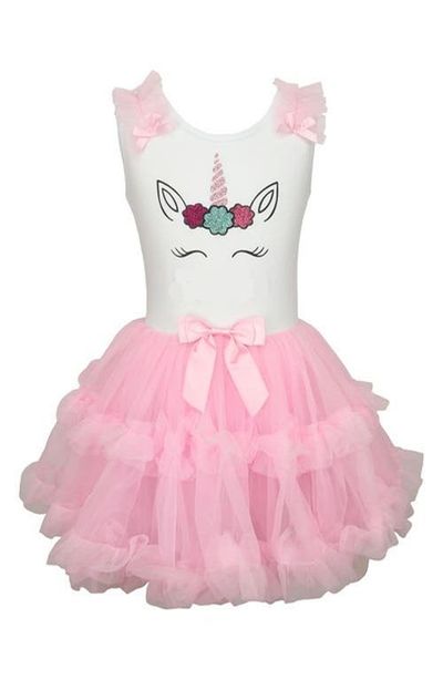 Popatu Popatu Kids' Sequin Unicorn Tulle Party Dress