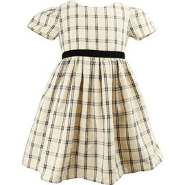 Popatu Popatu Plaid Flutter Sleeve Cotton Dress