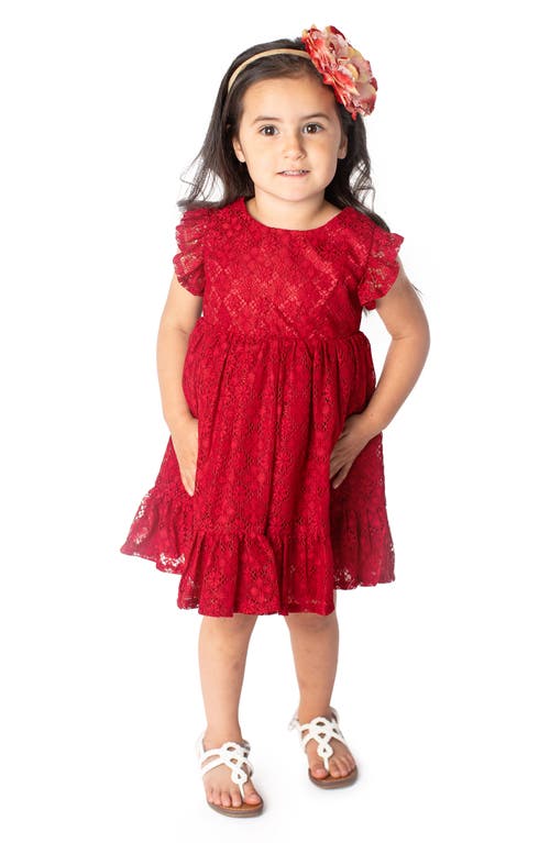 Popatu Popatu Ruffle Lace Overlay Babydoll Dress