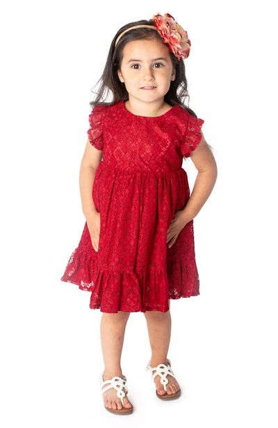 Popatu Popatu Ruffle Lace Overlay Babydoll Dress