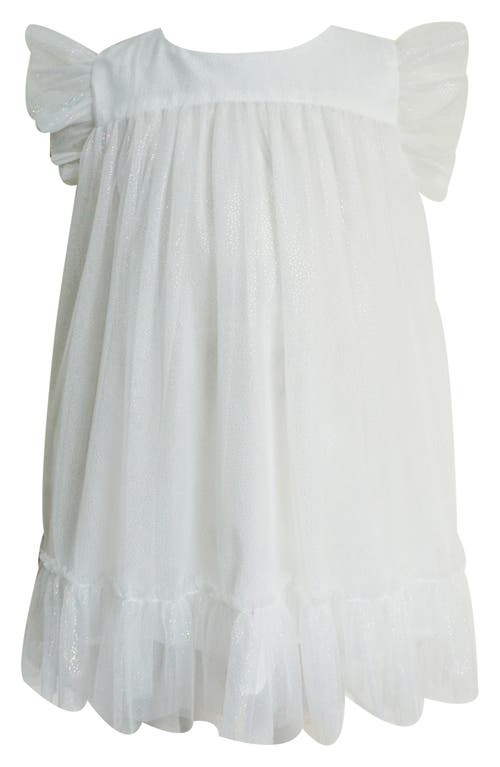 Popatu Popatu Ruffle Sleeve Glitter Tulle Dress