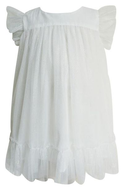 Popatu Popatu Ruffle Sleeve Glitter Tulle Dress