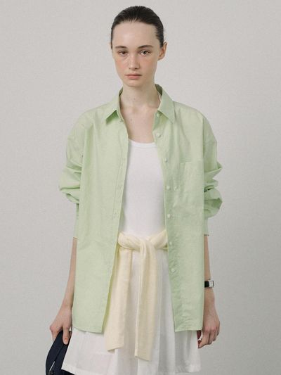 PORETTO Demian Classic Cotton Shirt [GREEN]