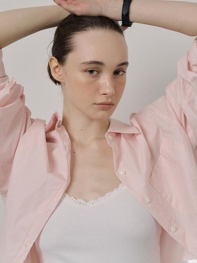 PORETTO Demian Classic Cotton Shirt [Pink]