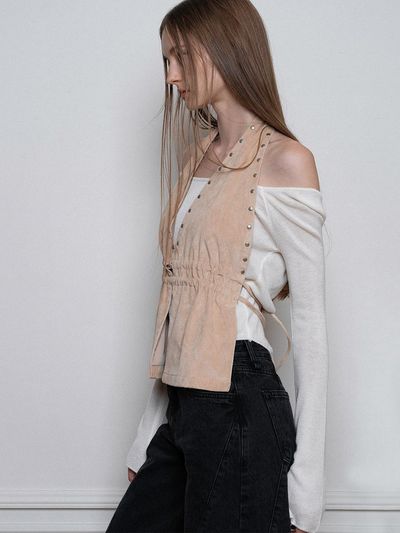 Porta BASIC OFF - SHOULDER LONG SLEEVE KNIT