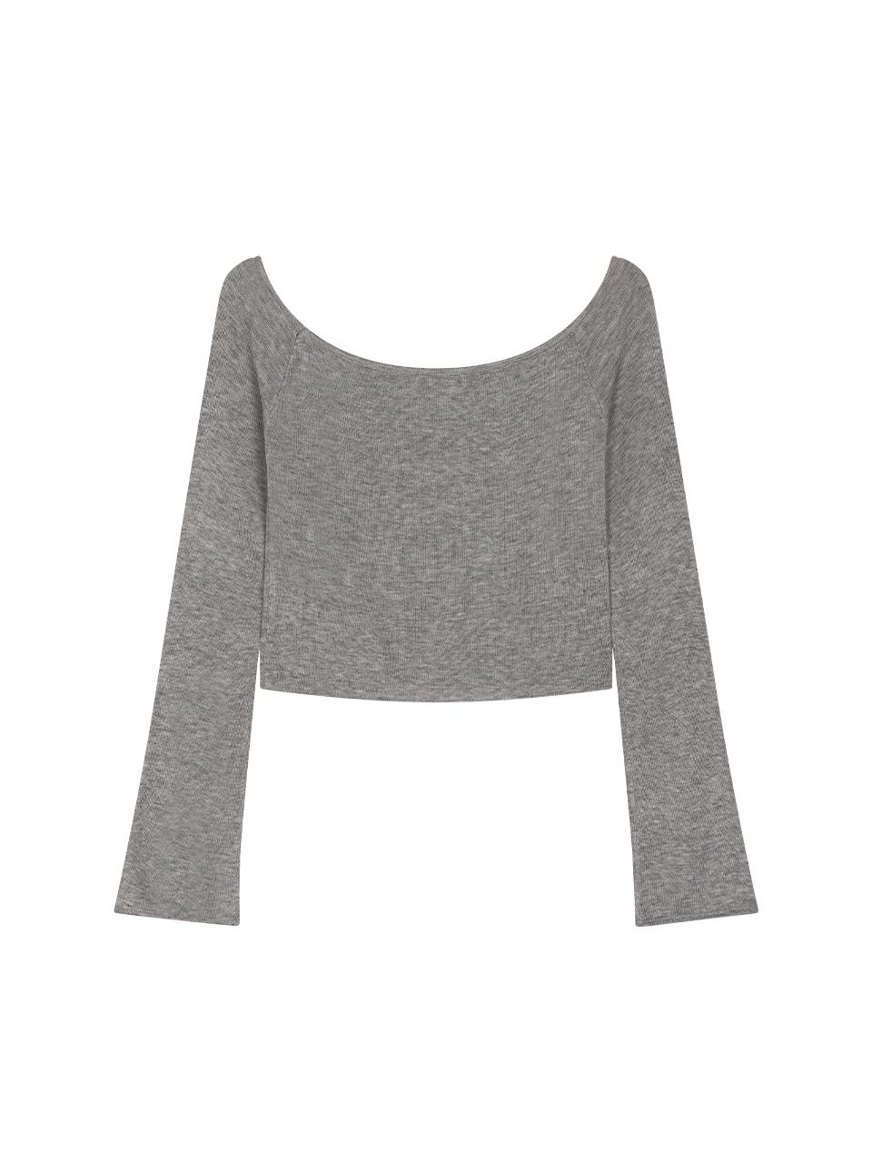 Porta BASIC OFF - SHOULDER LONG SLEEVE KNIT, GREY
