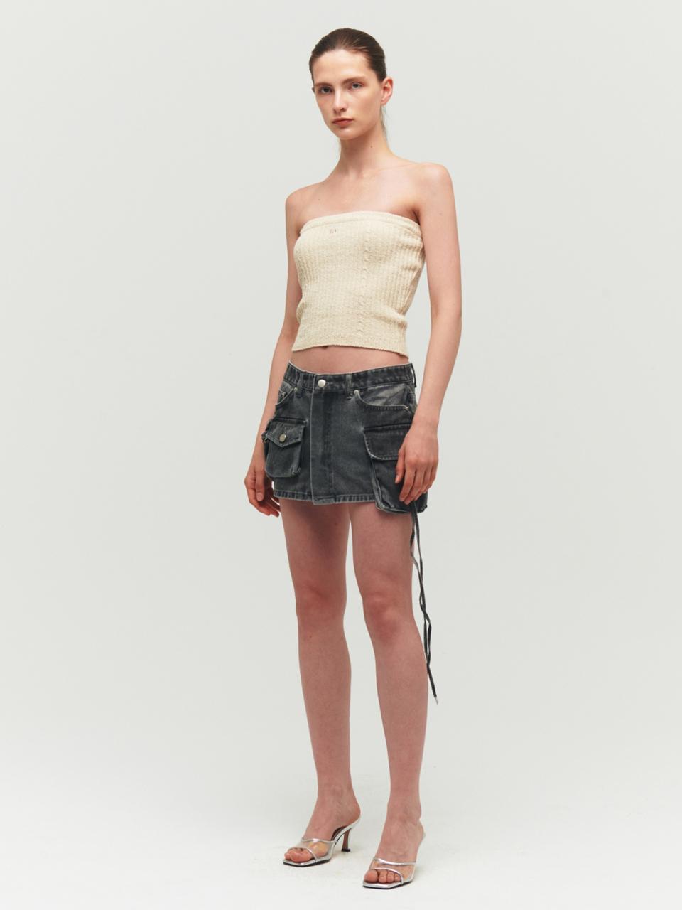 Porta BOUCLE KNIT TOP, BEIGE