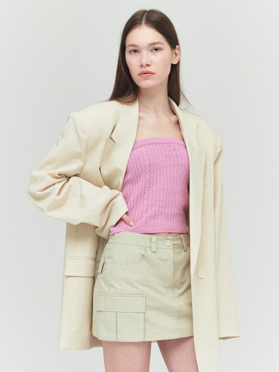 Porta BOUCLE KNIT TOP, PINK
