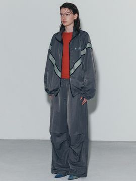 Porta Nylon Track Jumper_Charcoal