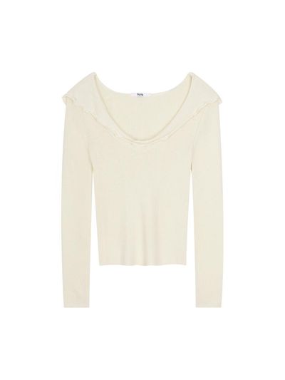Porta OFF - SHOULDER HOODED KNIT
