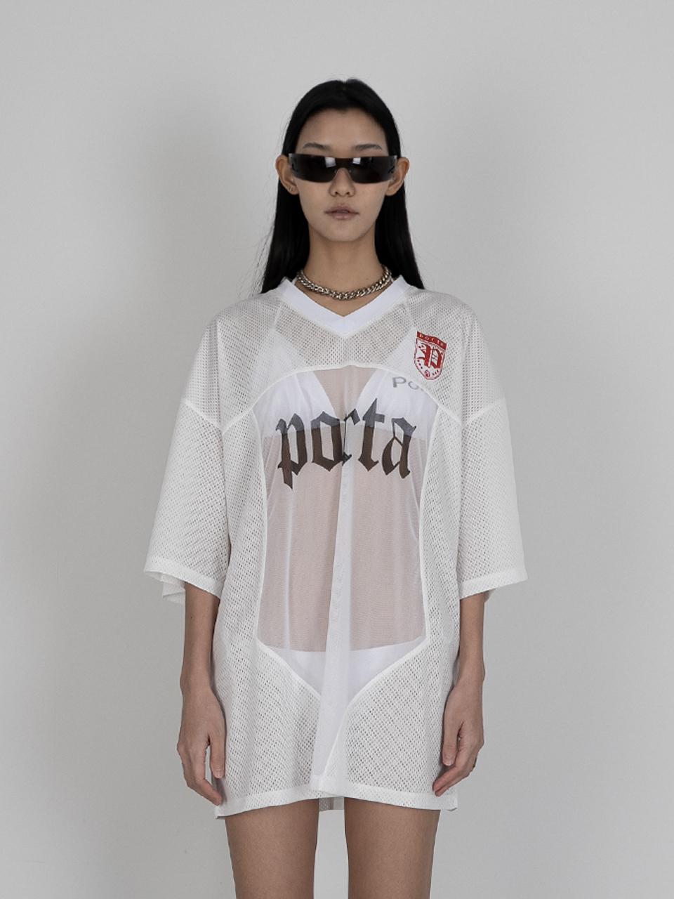 Porta SILHOUETTE MESH FOOTBALL JERSEY TOP, WHITE
