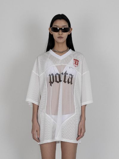 Porta SILHOUETTE MESH FOOTBALL JERSEY TOP, WHITE
