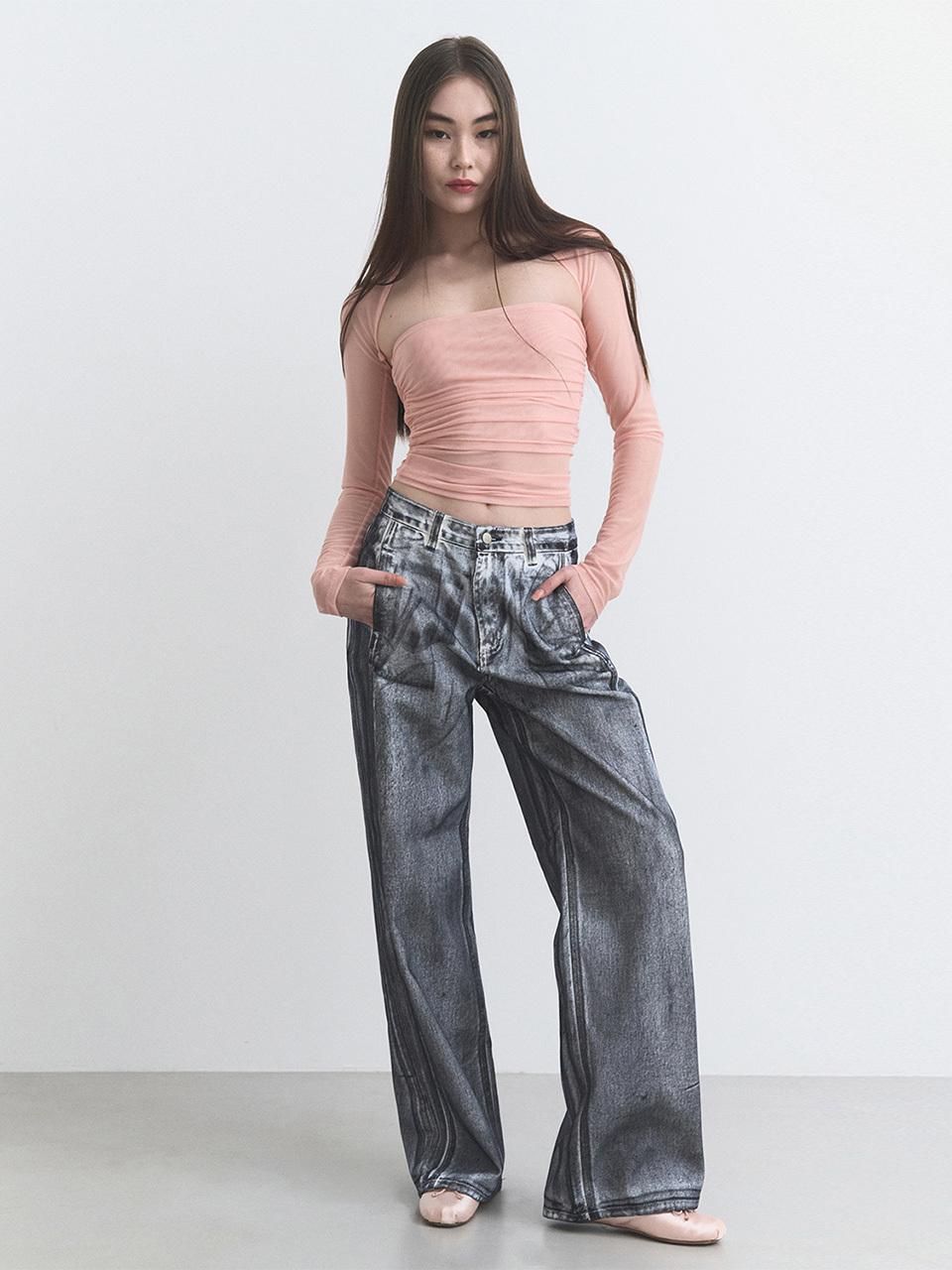 Porta SLAY WASHING COATED PANTS, DIRTY WHITE
