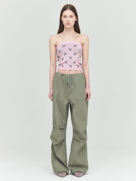 Porta TUCK WIDE PANTS, KHAKI