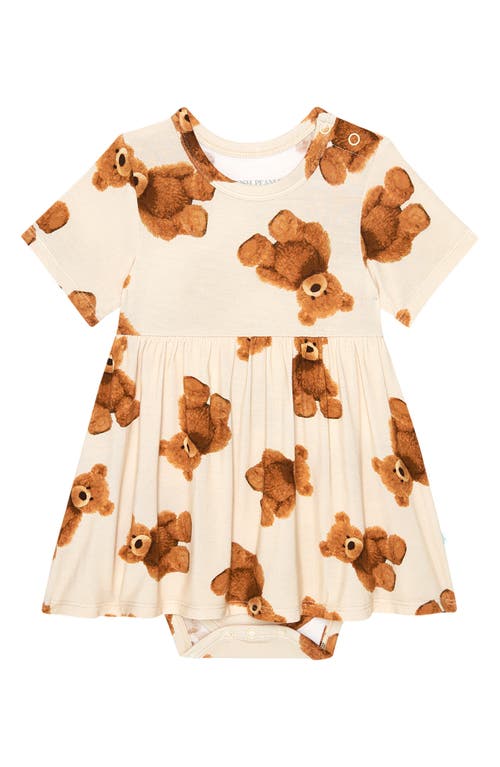 Posh Peanut Posh Peanut Bear Print Twirl Skirted Bodysuit