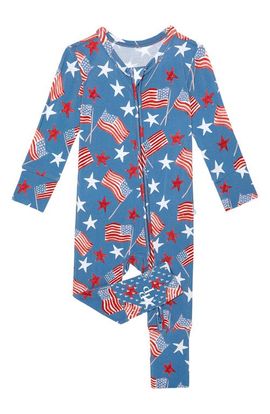 Posh Peanut Posh Peanut Flag Print Convertible Footie