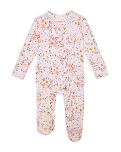 Posh Peanut Posh Peanut Girls' Jillian Footie Ruffled Zippered One Piece