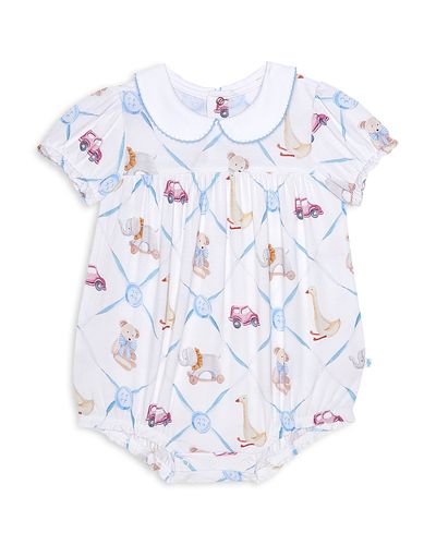 Posh Peanut Posh Peanut Girls' Peter Pan Collar Bubble Romper