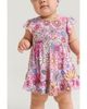 Posh Peanut Posh Peanut Girls' Presley Tie Back Ruffled Bodysuit Dress - 4