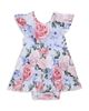 Posh Peanut Posh Peanut Girls' Tie Back Ruffled Bodysuit Dress - 1