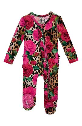 Posh Peanut Posh Peanut Ruffle Fitted One-Piece Footie Pajamas