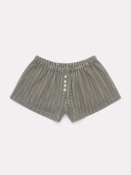 PoshyFreckles Check Mini Shorts [Black]