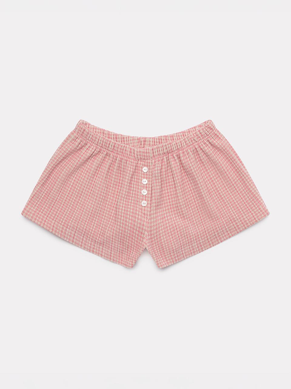 PoshyFreckles Check Mini Shorts [Pink]