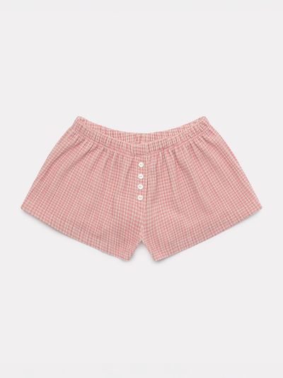 PoshyFreckles Check Mini Shorts [Pink]