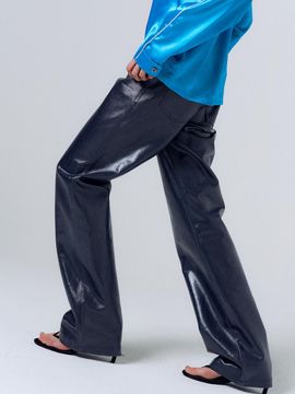PoshyFreckles Luster Coating Pants [Indigo]
