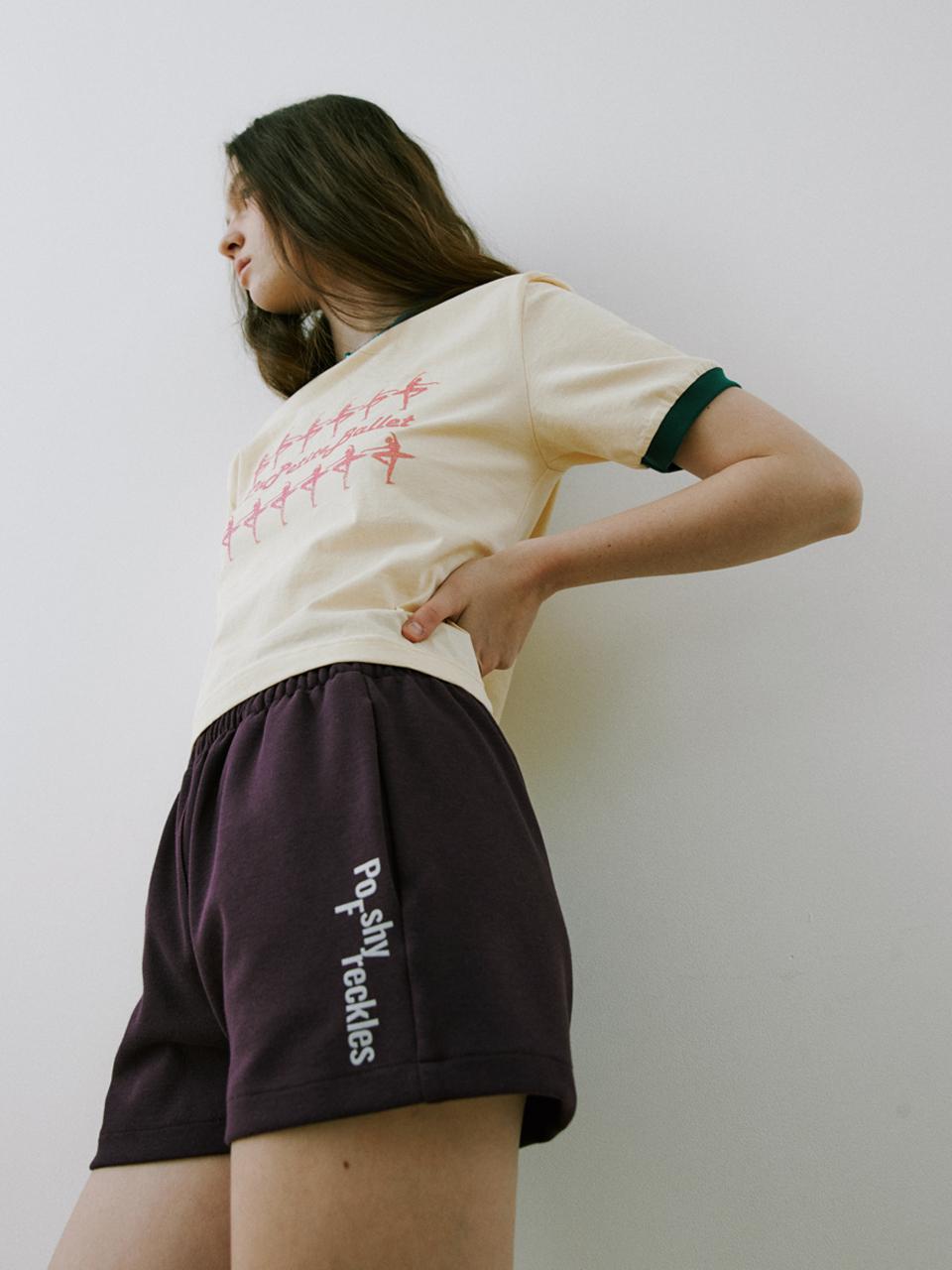 PoshyFreckles POF Jersy Banding Shorts_Royal Purple