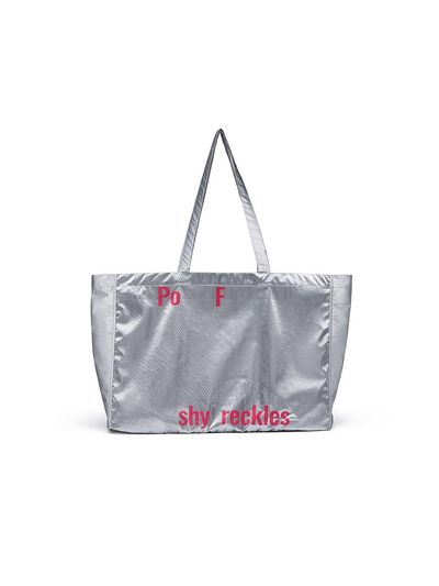 PoshyFreckles PoF Logo Tote Bag [Chrome Silver]