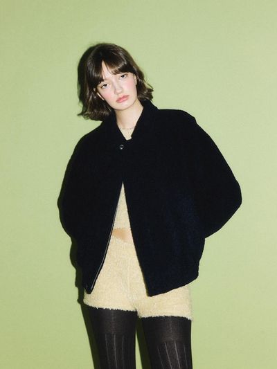 PoshyFreckles Polished Wool Blouson_Midnight